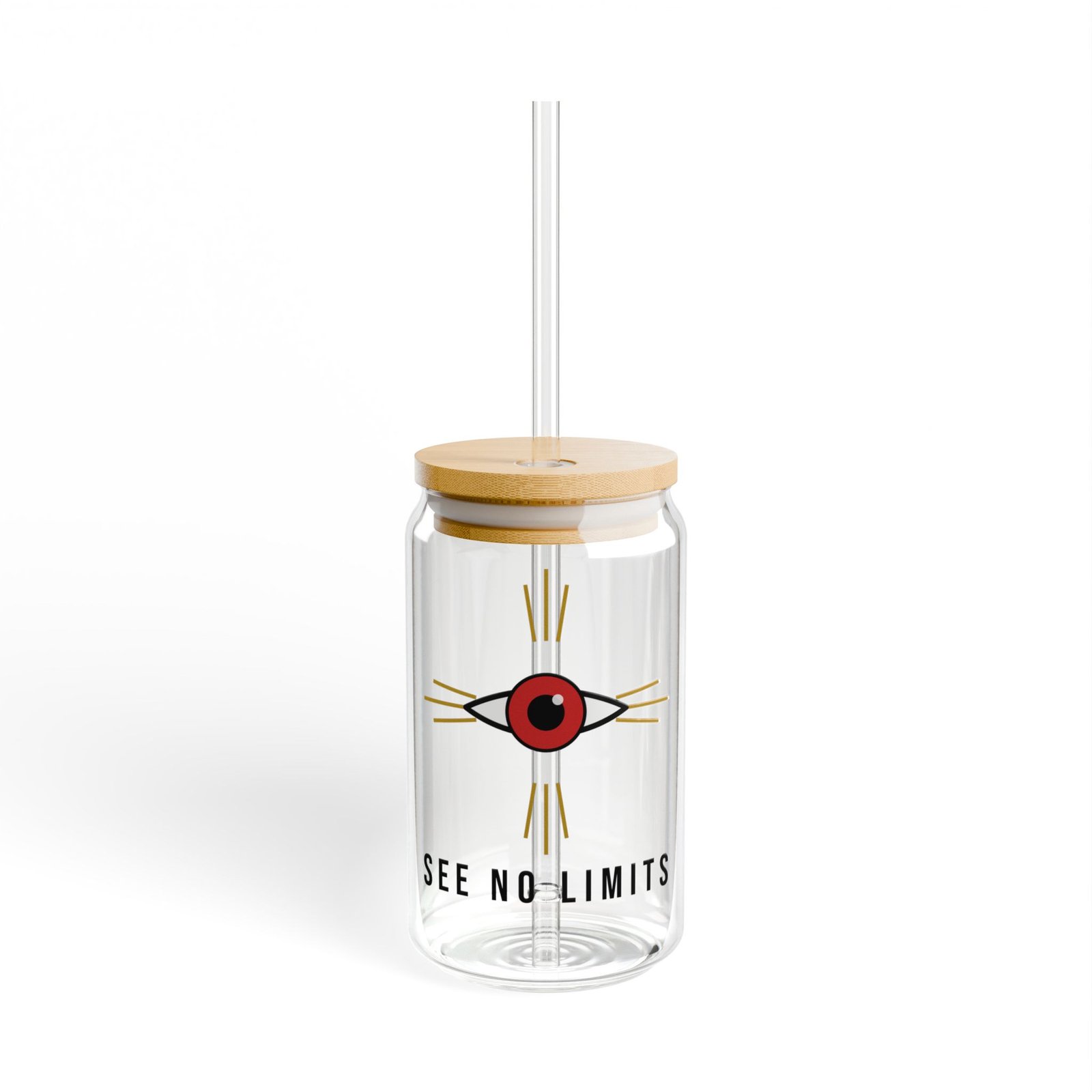 Gold Rush and Graveyard Grind glass cans: the Work pair, the Eye opening in gold Sol de Jayuya rays printed in light, and its carved late-shift dark twin.
