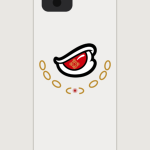 White DFIYE BREAKER Order phone case with the red-and-gold DFIYE eye wrapped in a broken gold chain -- the BREAKER order, Break Every Chain.