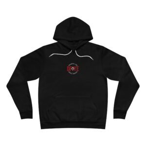 DFIYE La Llorona - the weeping ghost woman in a white dress with tears, breaking a chain, with a DFIYE badge. hoodie (logo chest, monster on back).